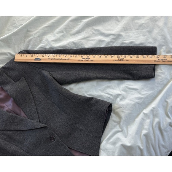 Peabody House Vintage Wool Dark Gray One Button Blazer Size 11/12 - Picture 11 of 14